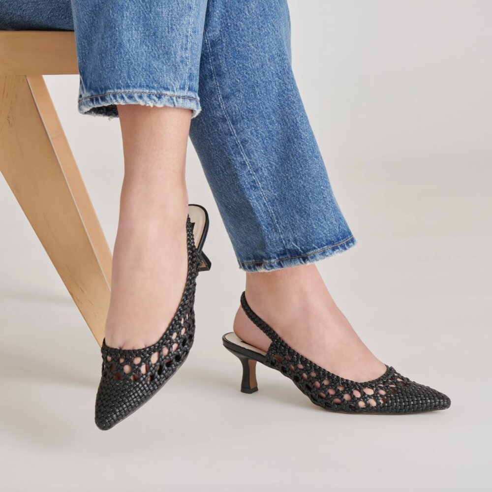 Dolce Via Olympa Heels Black Stella NWT